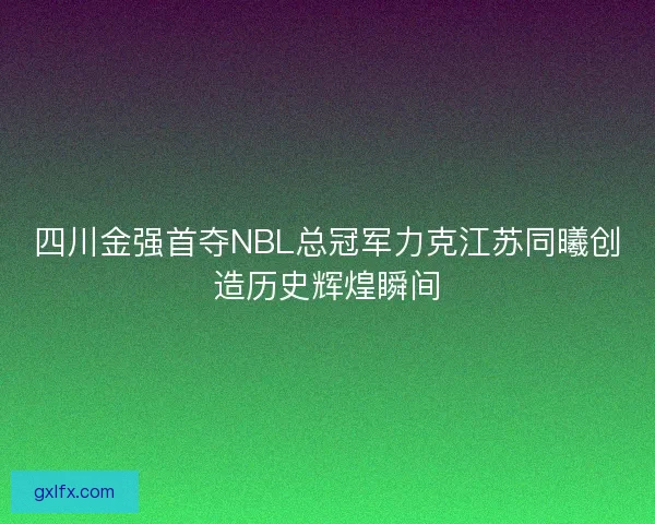 四川金强首夺NBL总冠军力克江苏同曦创造历史辉煌瞬间 四川金强首夺NBL总冠军力克江苏同曦创造历史辉煌瞬间